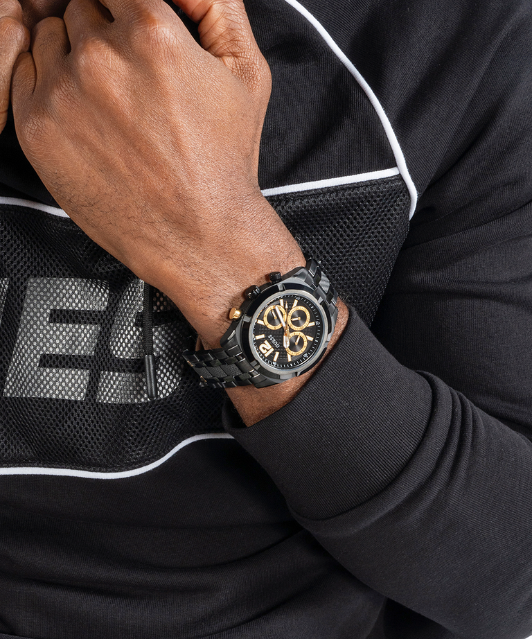 Guess Black Dial Black Tone Multi-function Watch GW0714G4