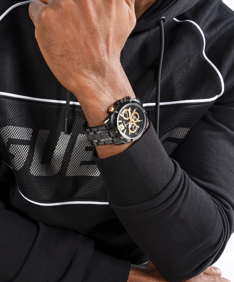 Guess Black Dial Black Tone Multi-function Watch GW0714G4