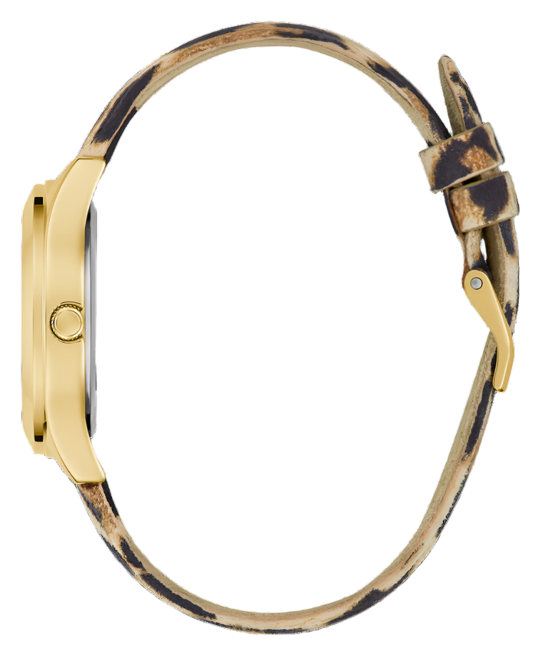 Guess Glitz Plaque Gold Tone Analog Watch GW0745L2