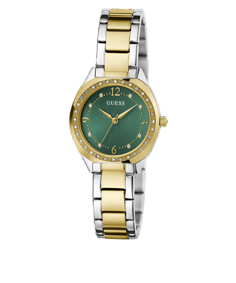 Guess Charlotte Green Dial Two Tone Analog Watch GW0767L4