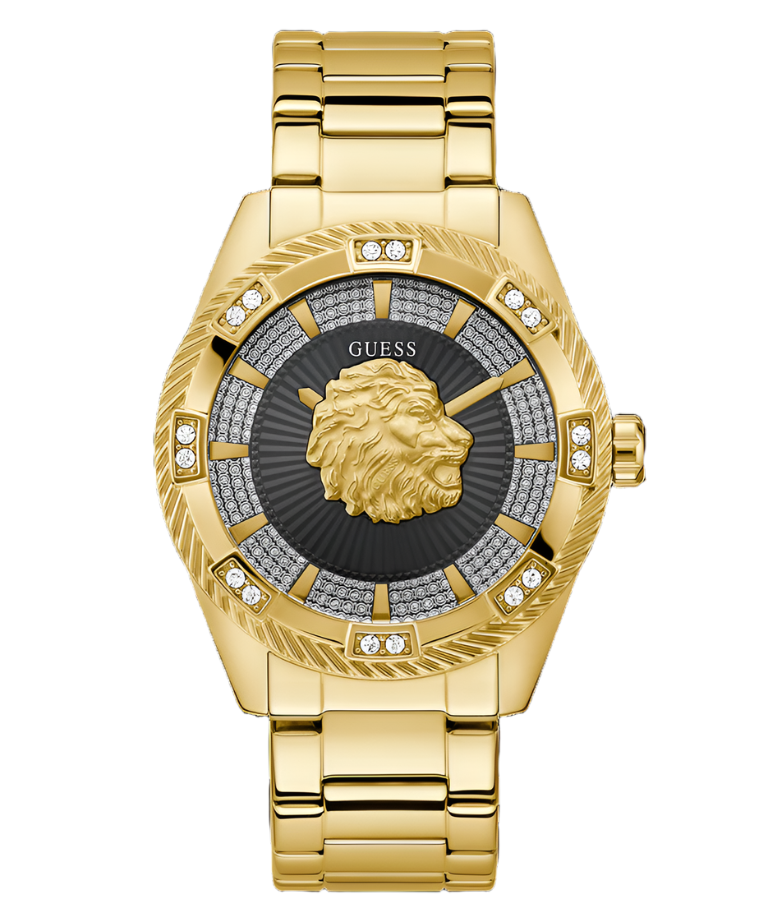 Guess Beast Black Dial Gold Stainless Steel Watch GW0783G1