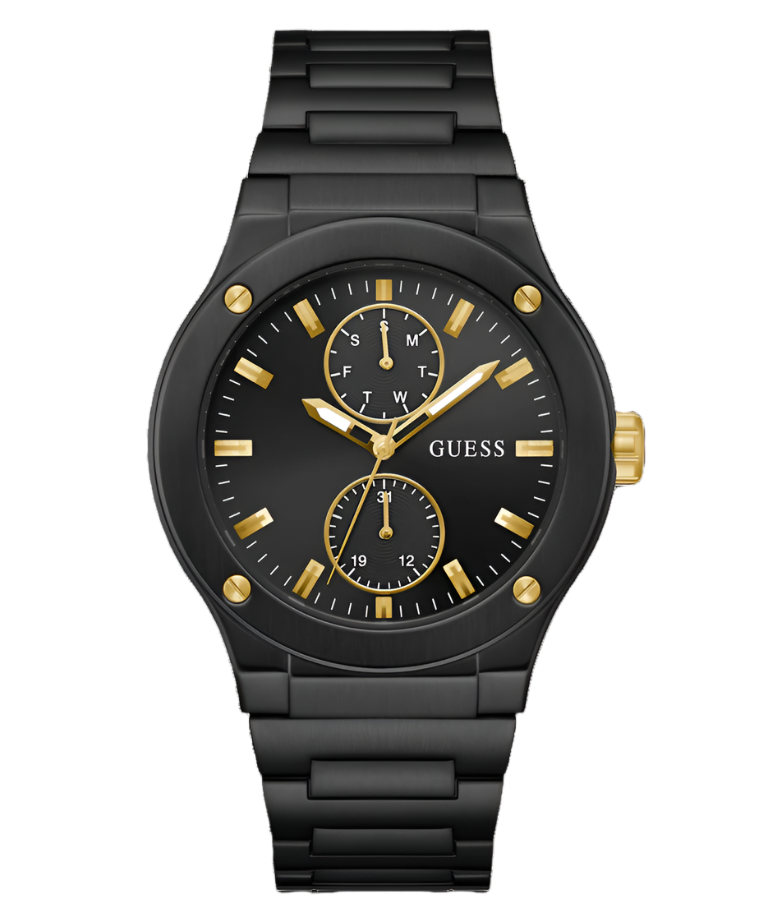 Guess Jet Black Dial Black Bracelet Multi-function Watch GW0795G3