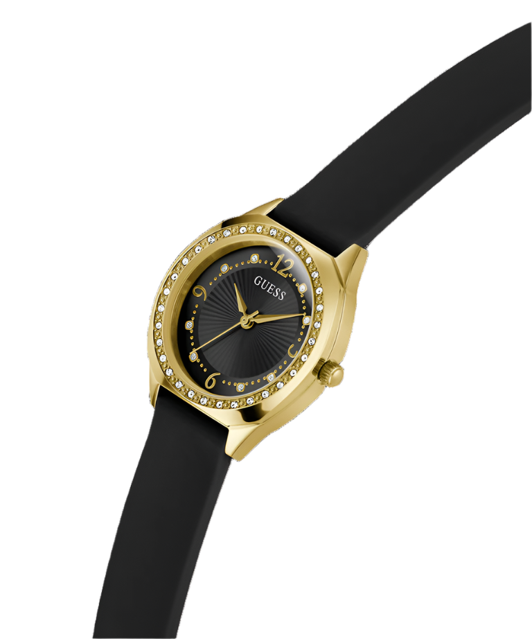 Guess Charlotte Crystal Black Gold Tone Analog GW0820L1
