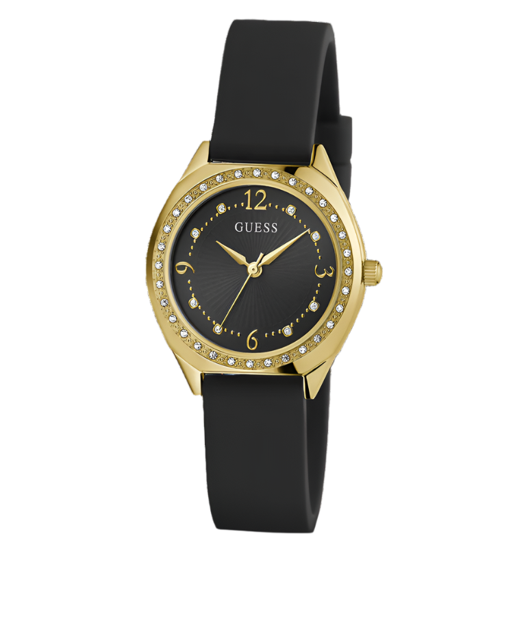 Guess Charlotte Crystal Black Gold Tone Analog GW0820L1