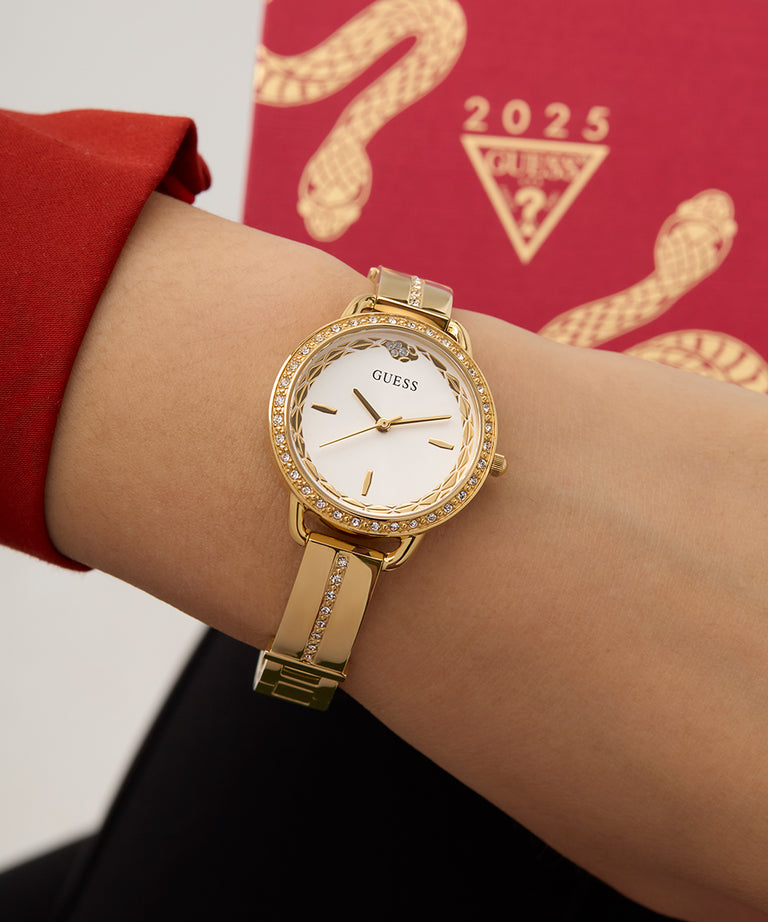 Guess Limited Edition Lunar New Year White Dial Stainless Steel Watch GW0856L1