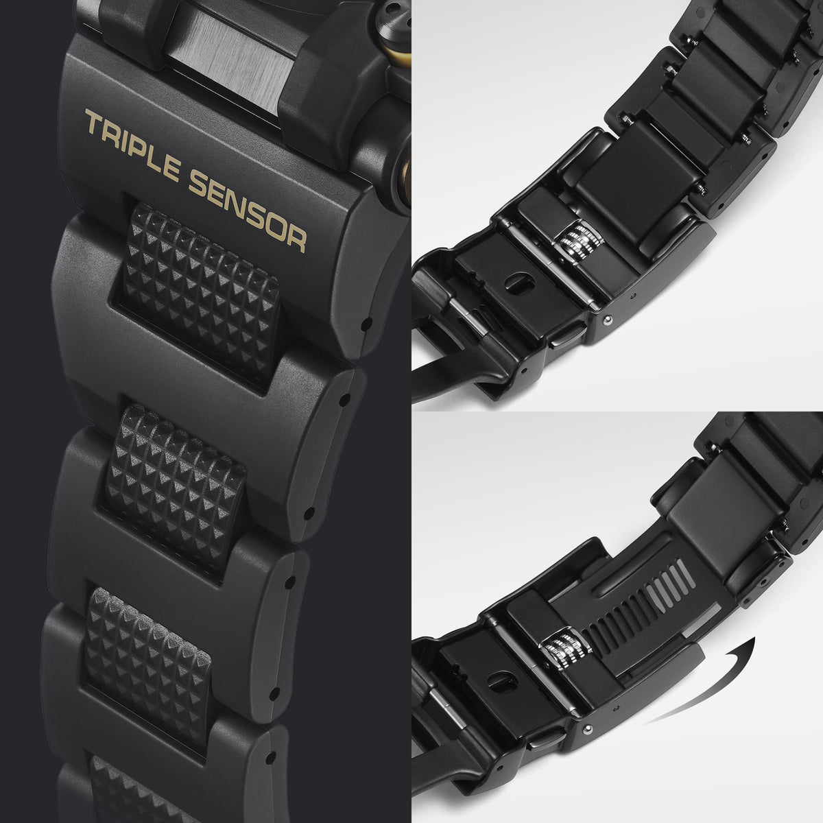 G-Shock Master of G Frogman Diver's Black Resin and Steel Band Watch GWFD1000BC-1D