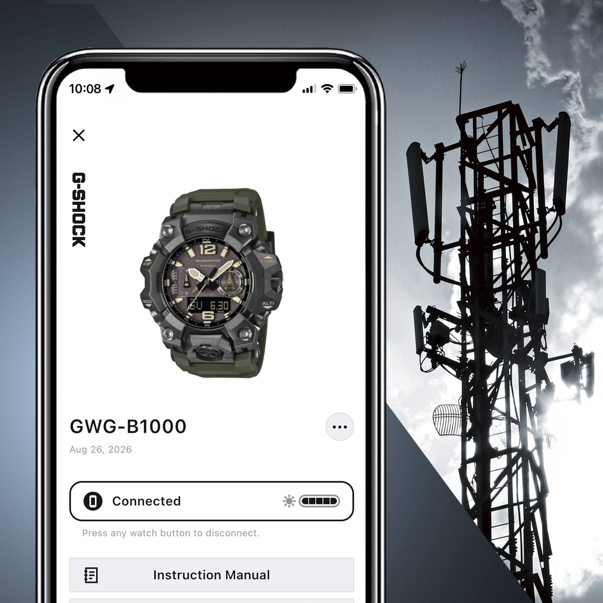 G-Shock Master of G Mudmaster Green Resin Band Watch GWGB1000-1A3