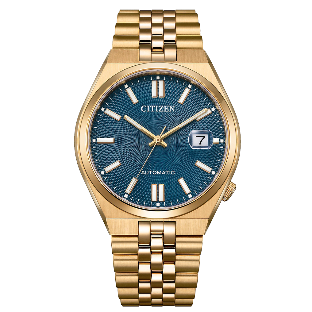 Citizen Tsuyosa Automatic Rose Gold Jubilee Band Blue Dial Watch NK0023-57L