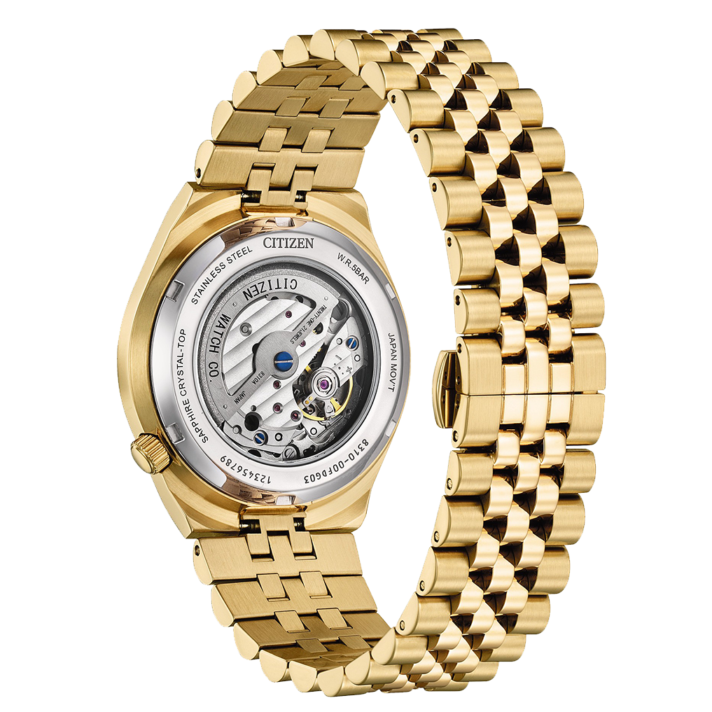 Citizen Tsuyosa Automatic Rose Gold Jubilee Band Blue Dial Watch NK0023-57L