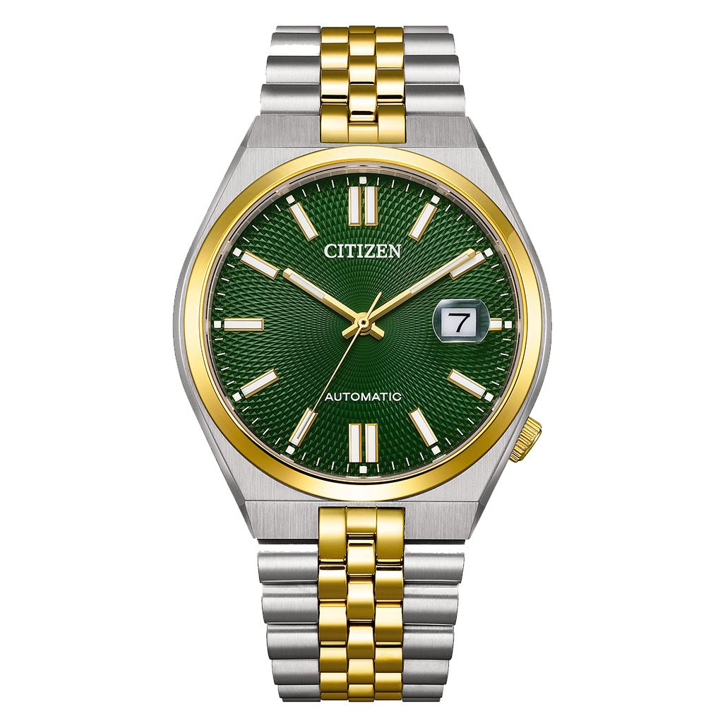 Citizen Tsuyosa Automatic Two Toned Jubilee Band Green Dial Watch NK0024-54X