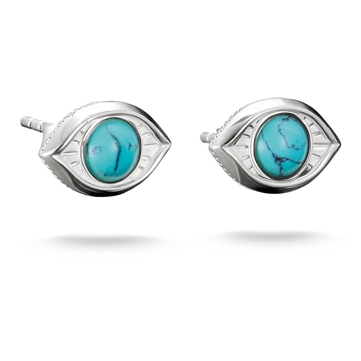 Thomas Sabo Turquoise Eye Stud Earrings Silver