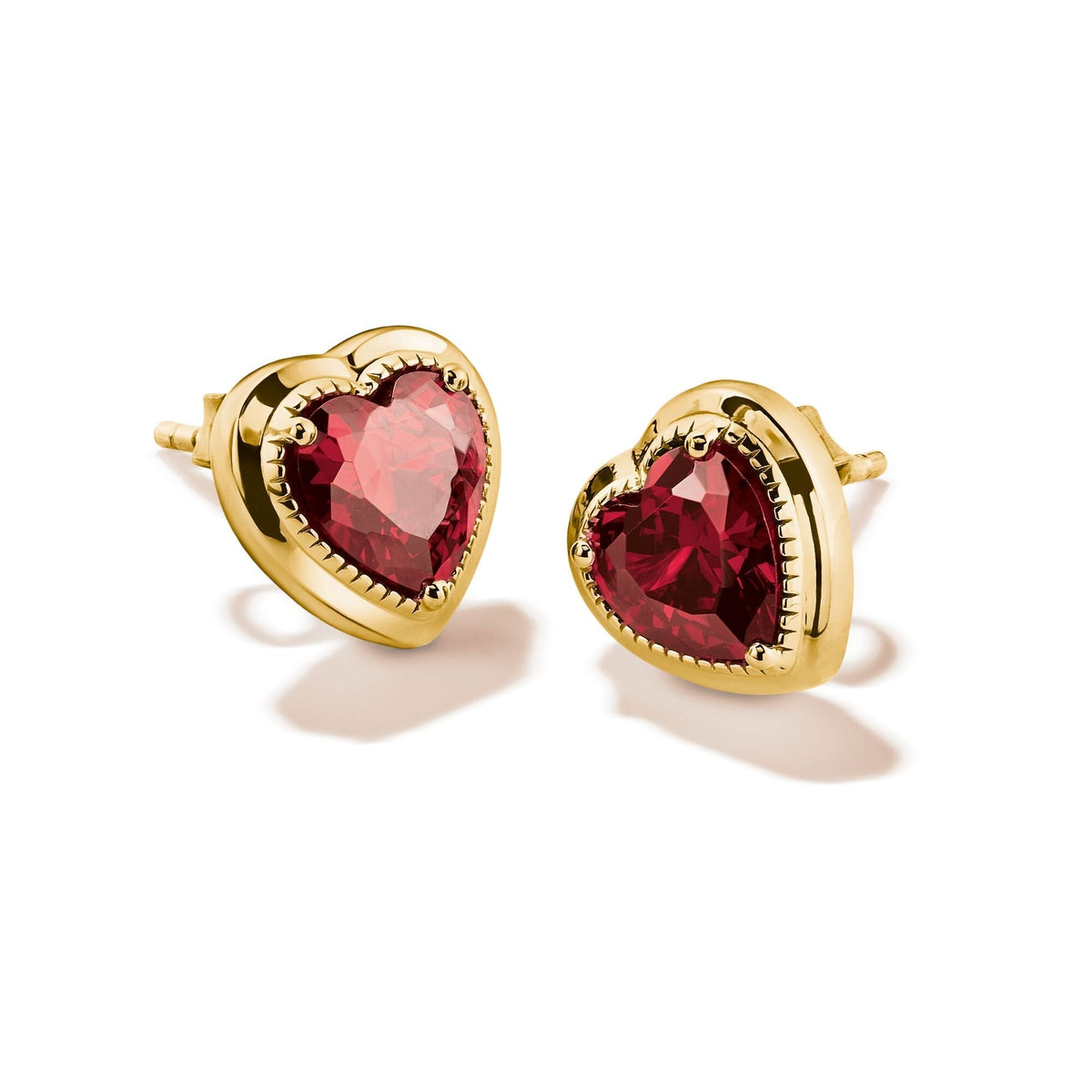 Thomas Sabo Small Red Heart Stud Earrings Gold