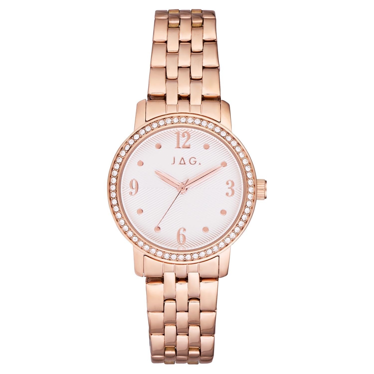Jag Stephanie Rose Gold 32mm Watch Elegant Womens Fashion Timepiece