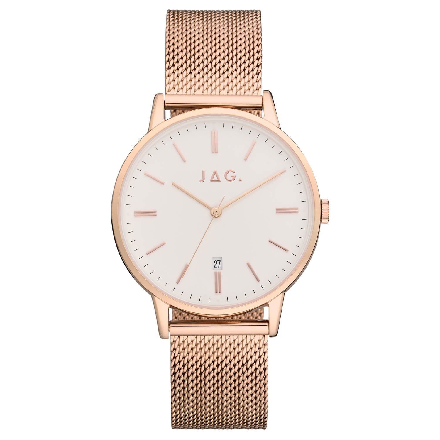 Jag Lawrence Rose Gold Stainless Steel 38mm Unisex Watch 2021