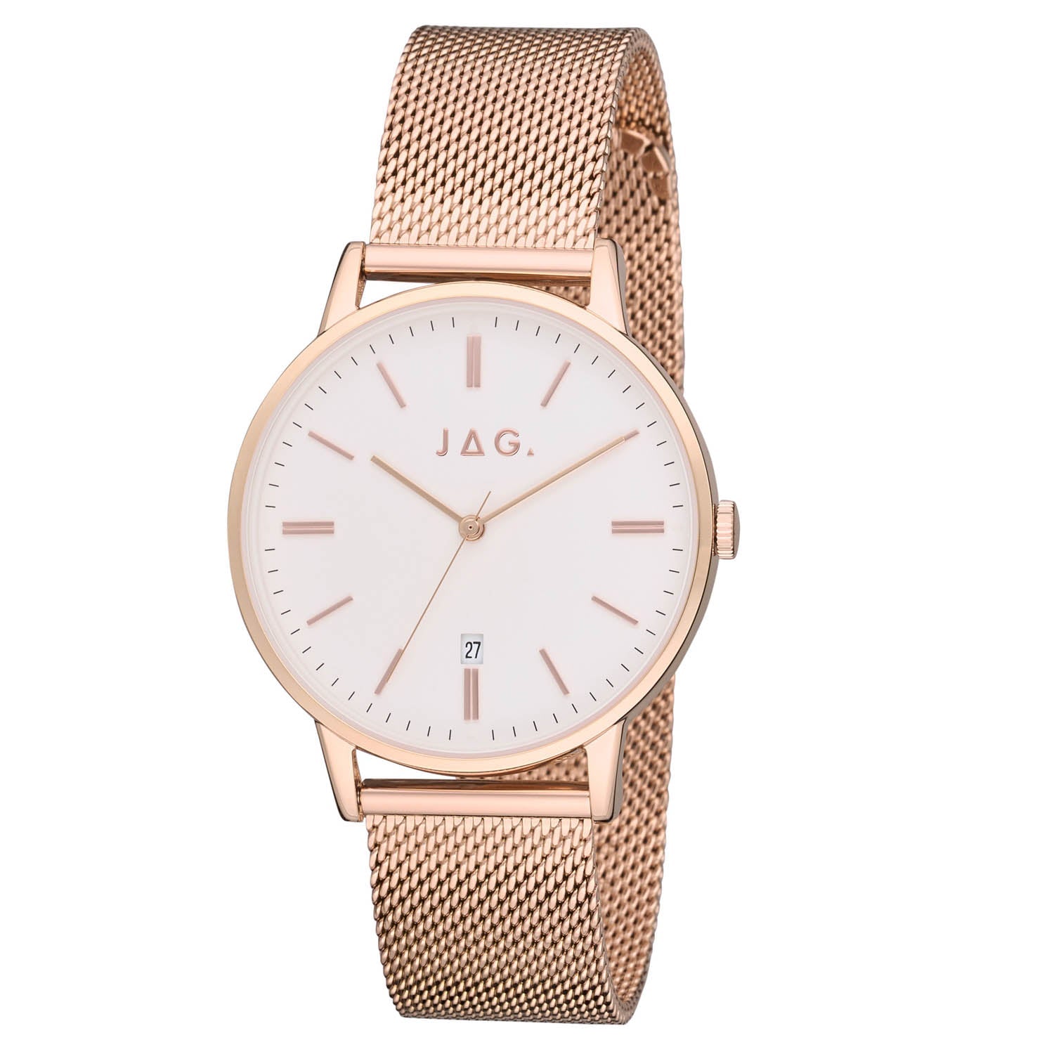 Jag Lawrence Rose Gold Stainless Steel 38mm Unisex Watch 2021