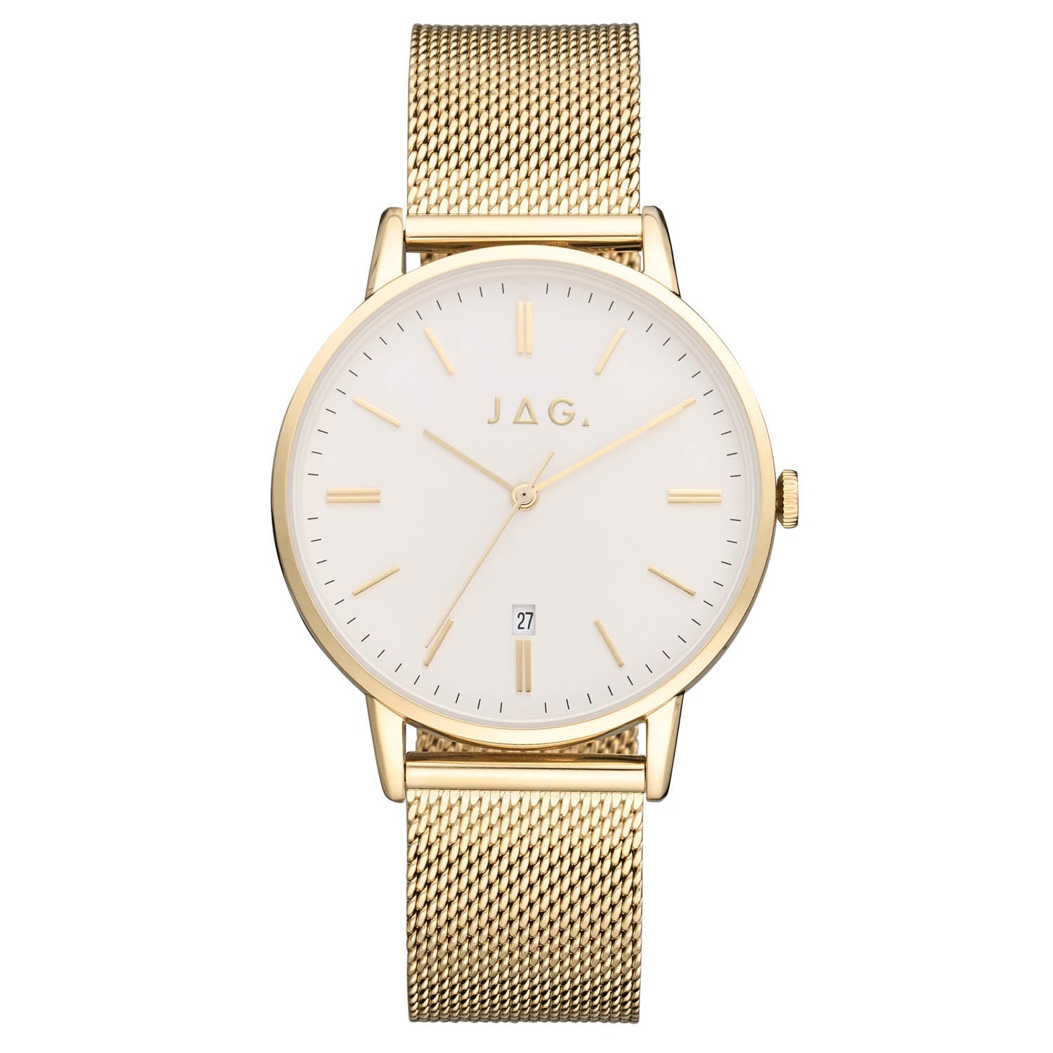 Jag Lawrence Gold Stainless Steel 38mm Unisex Watch by JAG