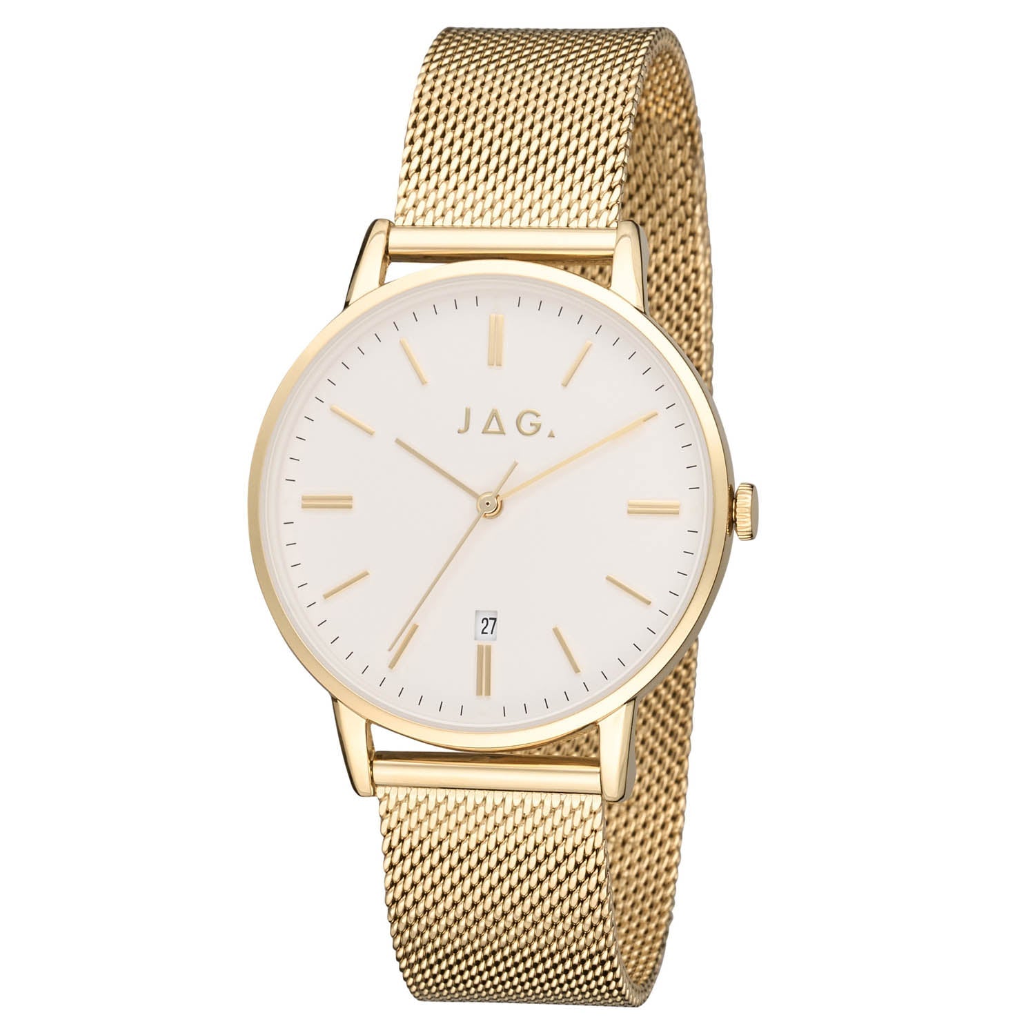 Jag Lawrence Gold Stainless Steel 38mm Unisex Watch by JAG