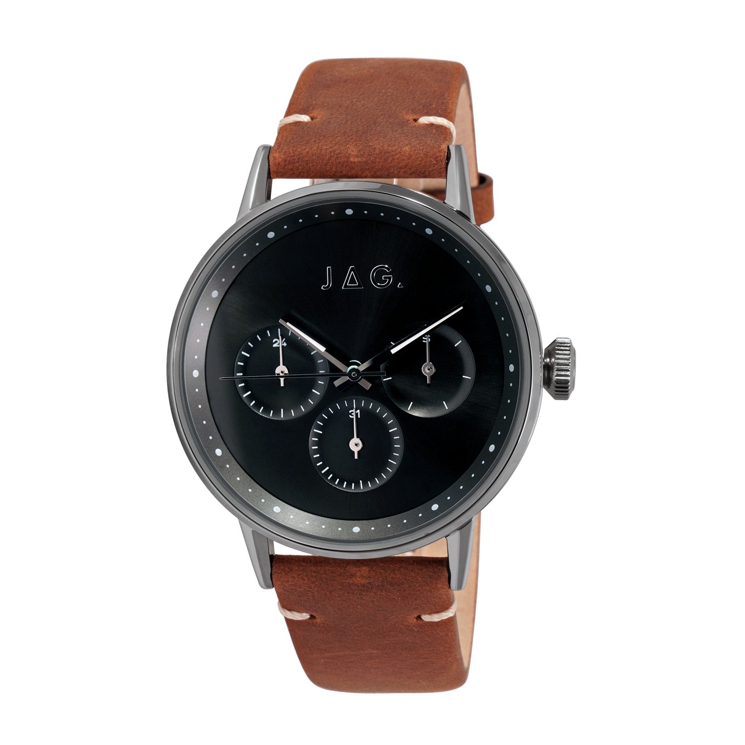 JAG Norwood Silver Stainless Steel 42mm Mens Watch Classic Style