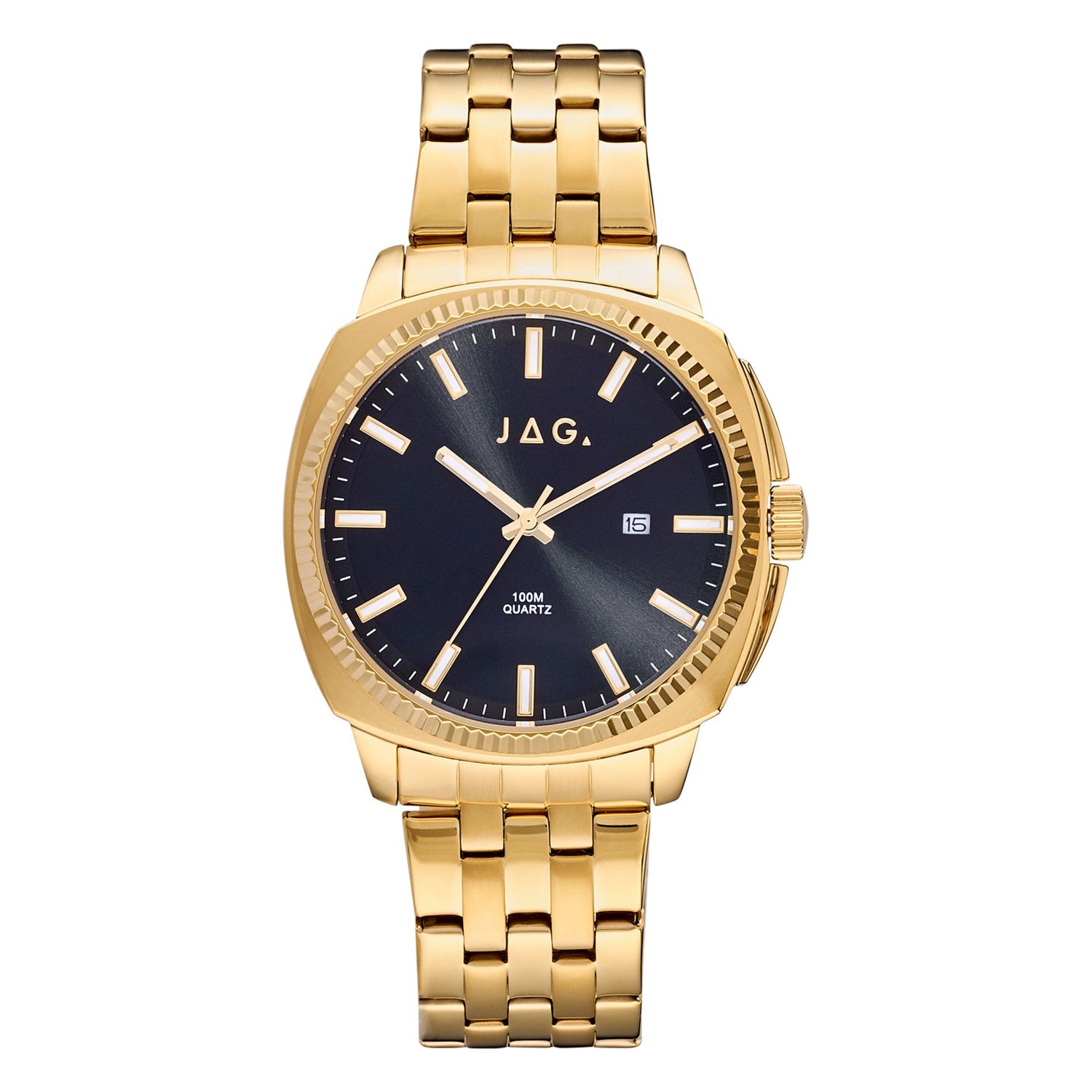 Jag Logan 42mm Gold Stainless Steel Mens Watch Classic Design