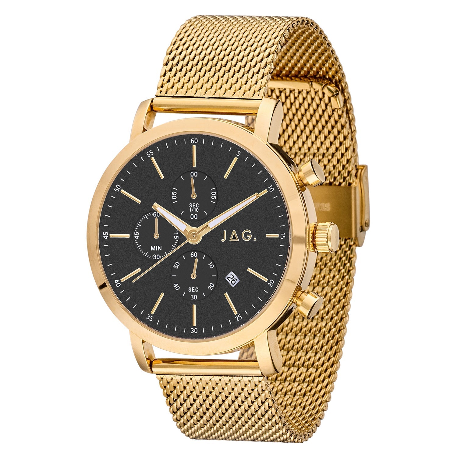 Jag Cabarita Gold Alloy 44mm Mens Watch Modern Classic Design