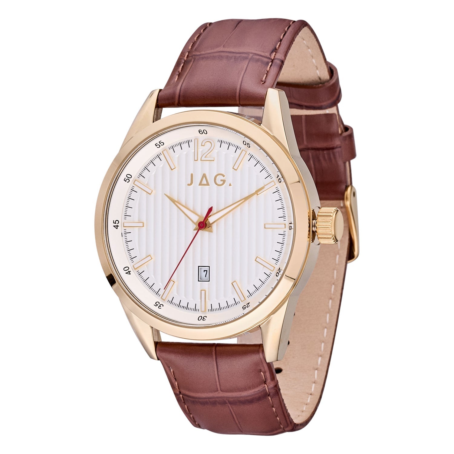 Jag Colo Gold Stainless Steel Mens Watch 44mm Elegant Design
