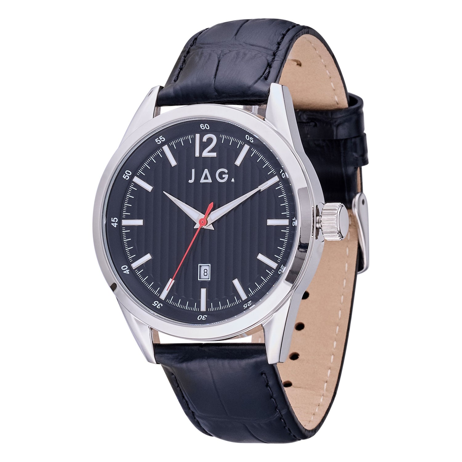 Jag Colo Silver Stainless Steel 44mm Watch for Men Elegant Design