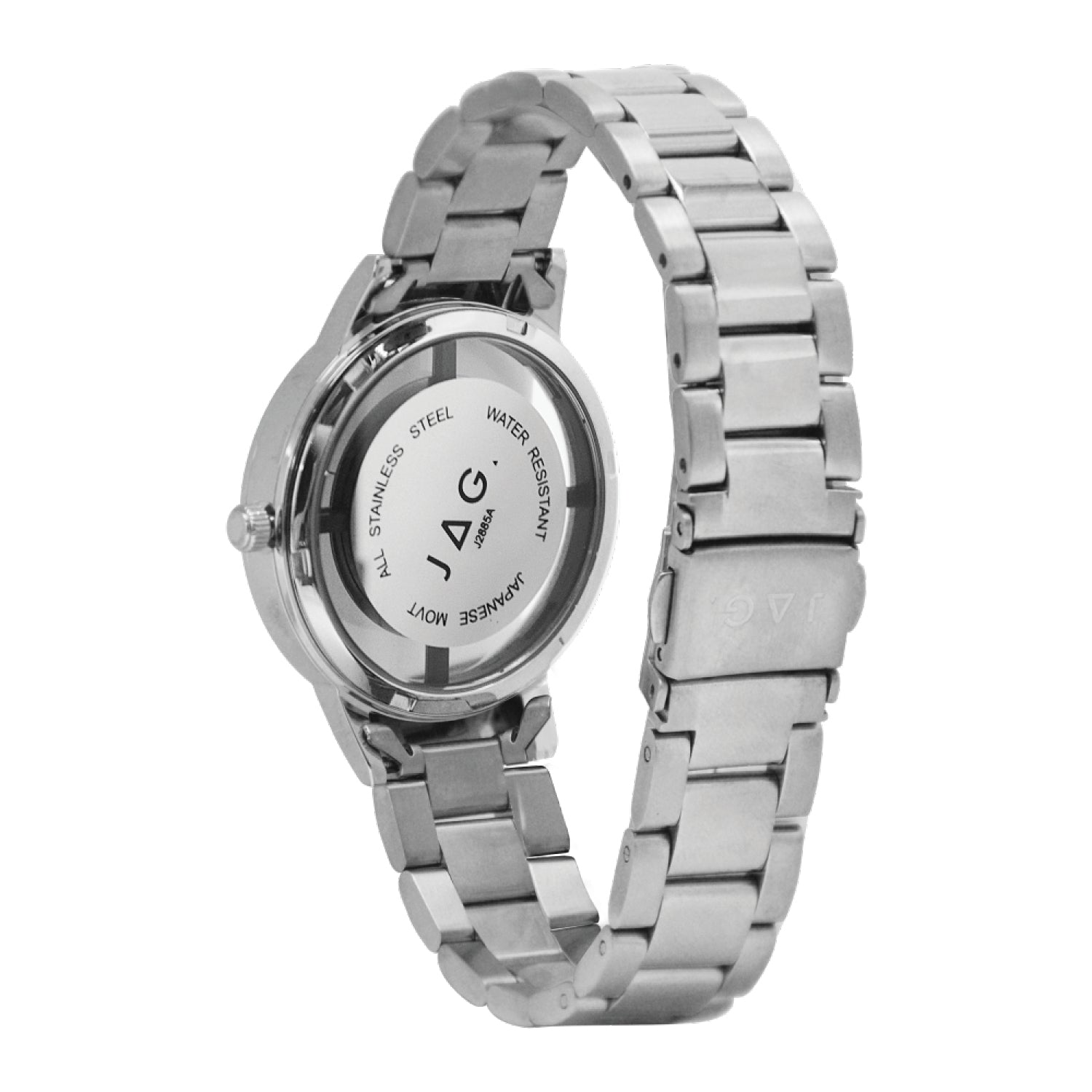 Jag Shelley Silver Stainless Steel Pink Dial 36mm Women Watch