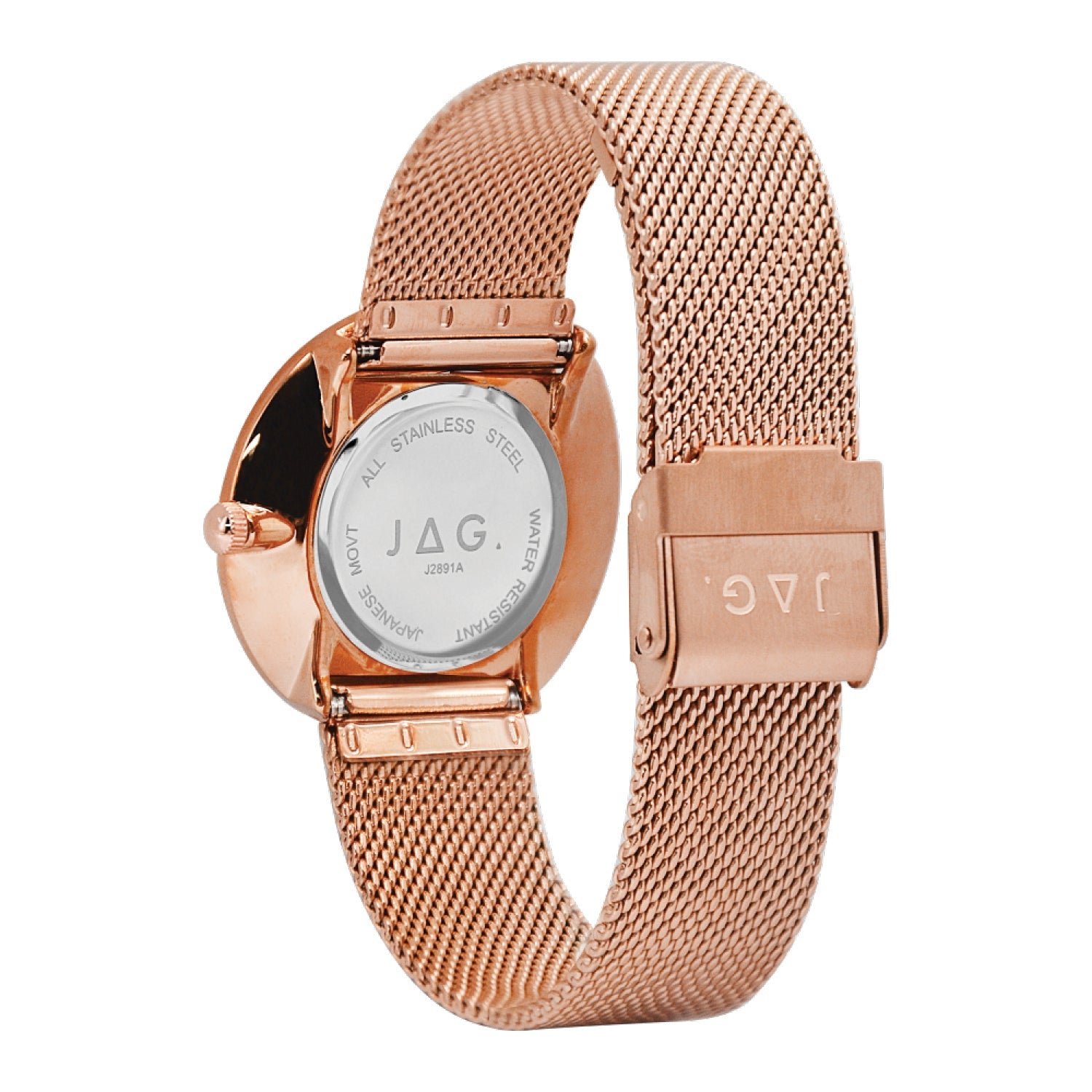 Jag Henley Rose Gold Stainless Steel Womens 35mm Watch Luxury