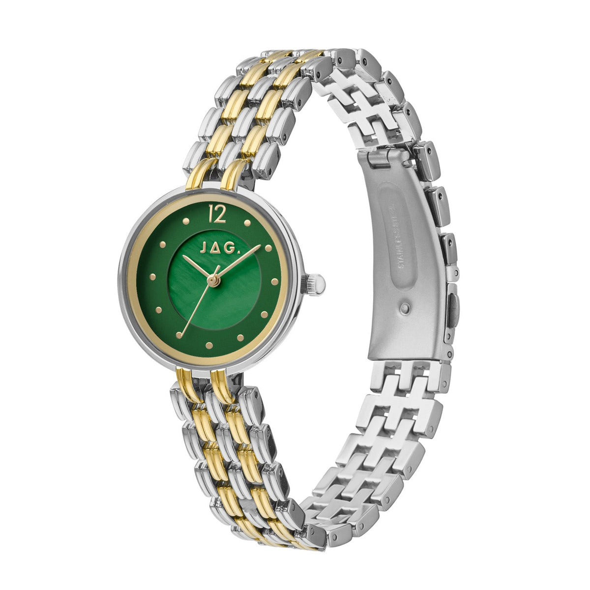 JAG Iluka Womens Green MOP Dial 30mm Two-Tone Watch J3022A