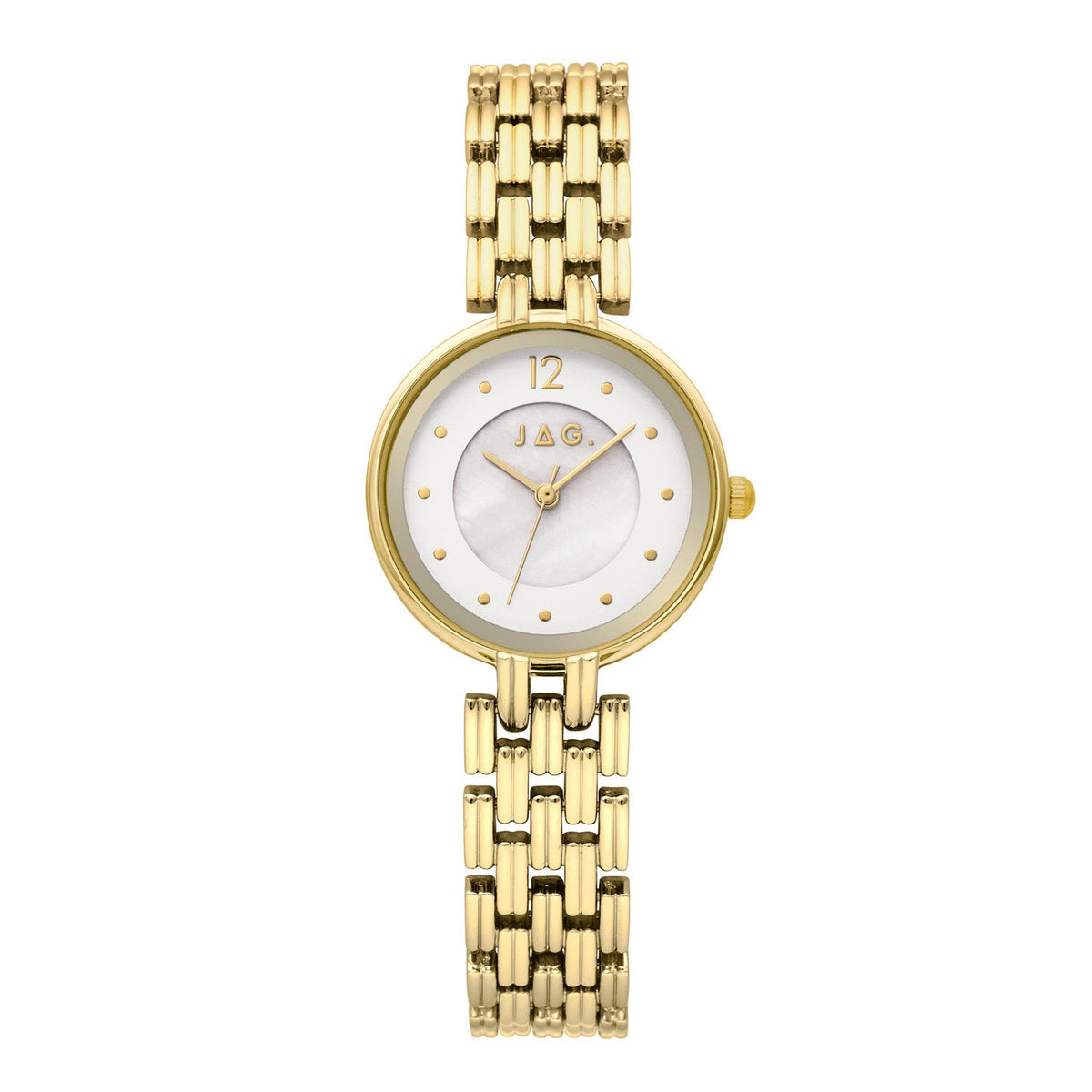 JAG Iluka Womens White MOP Dial 30mm Gold Watch J3023A