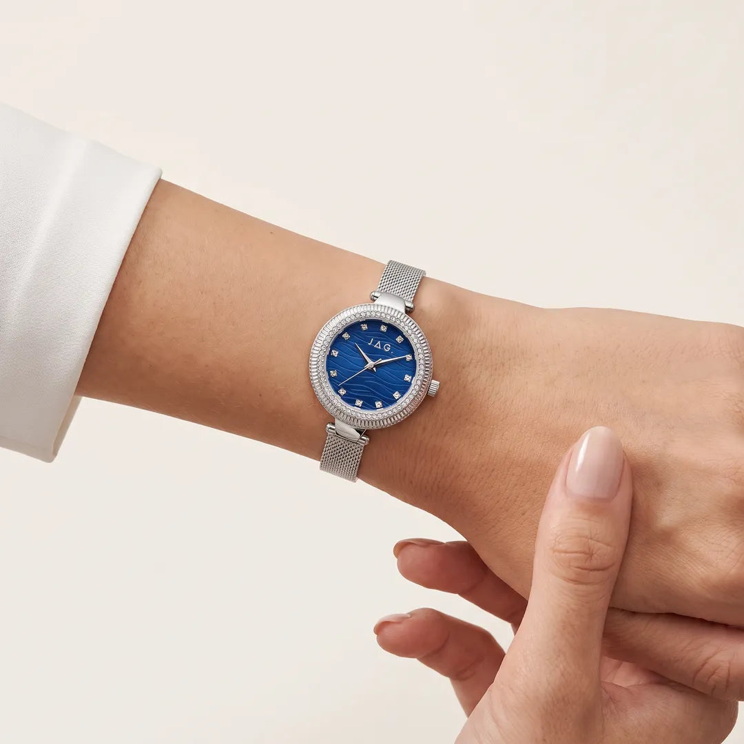 Jag Maddy Blue Dial Silver Steel Womens Watch J3065A view 4