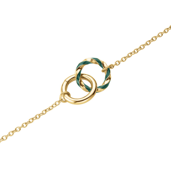 Rosefield Emerald Duo Gold Bracelet JBEDG-J715