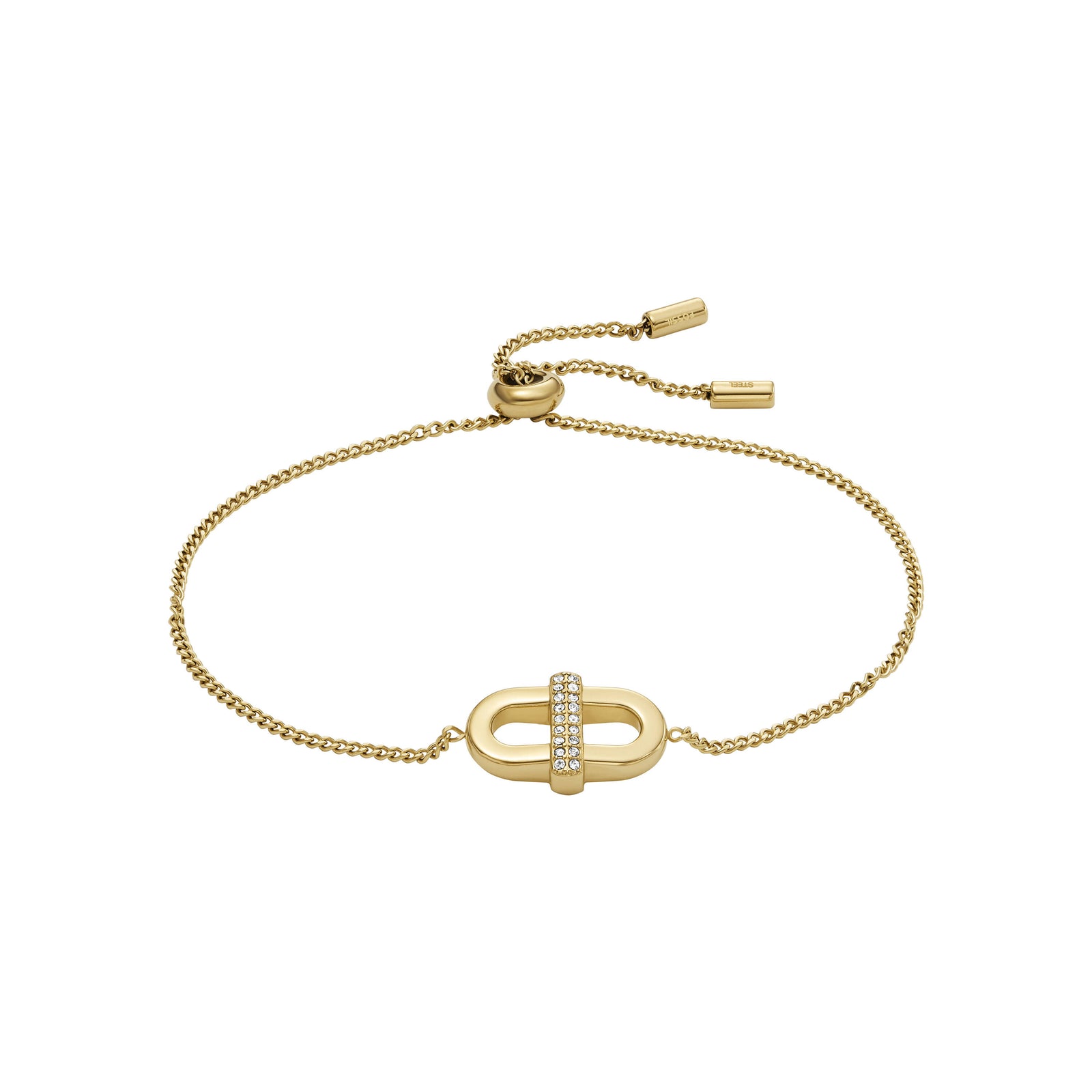 Hazel Icons Gold-Tone Stainless Steel Chain Bracelet