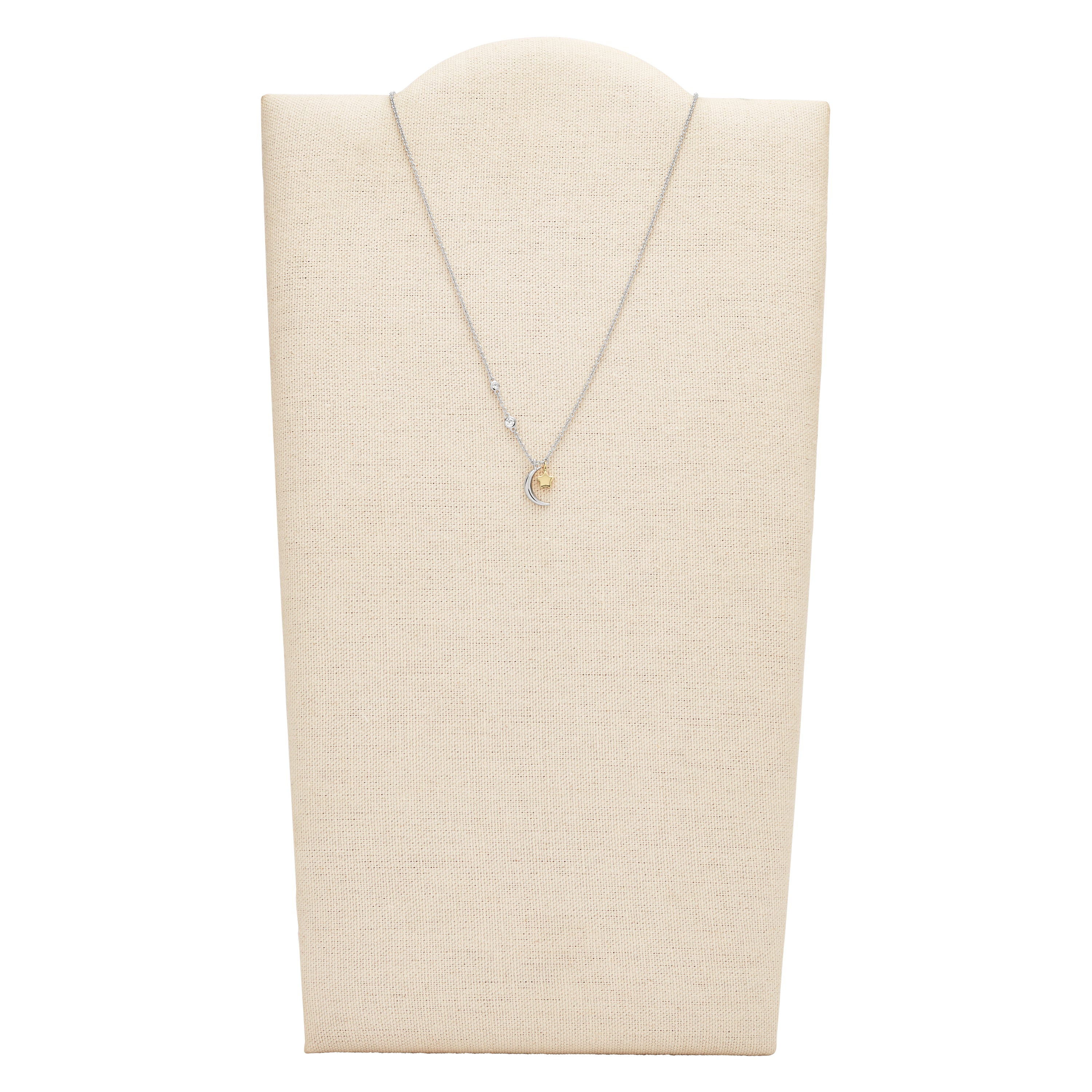 Fossil Sterling Two Tone Necklace JFS00432998