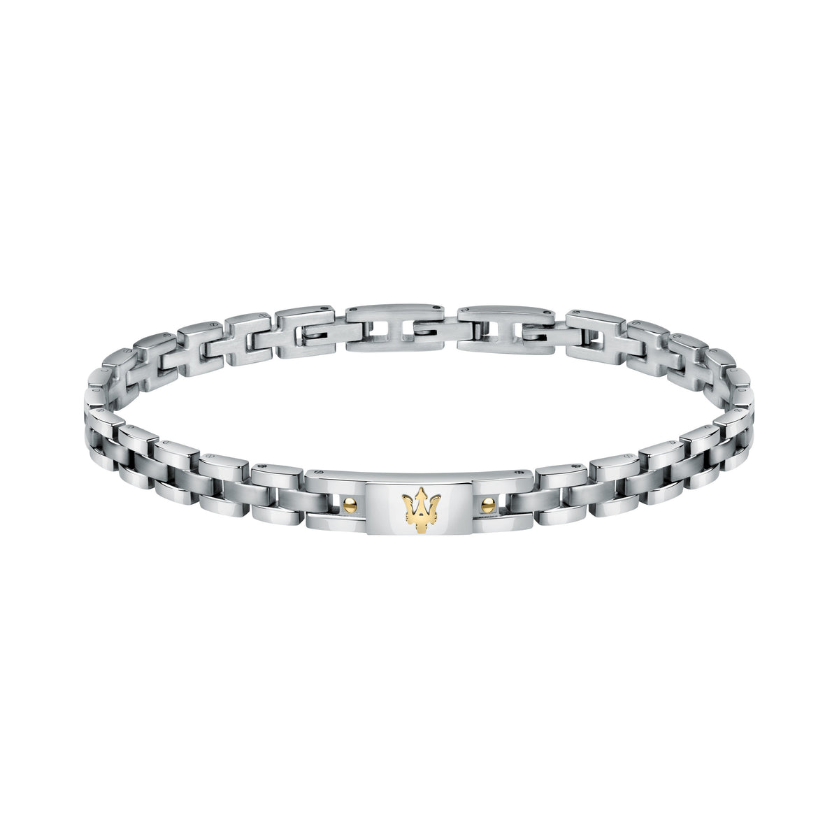 Maserati Stainless Steel Trident 22cm Bracelet