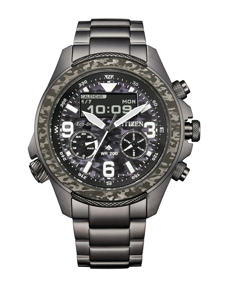 Citizen Promaster Limited Edition Eco-Drive Black Dial Stainless Steel Watch JV1008-63E