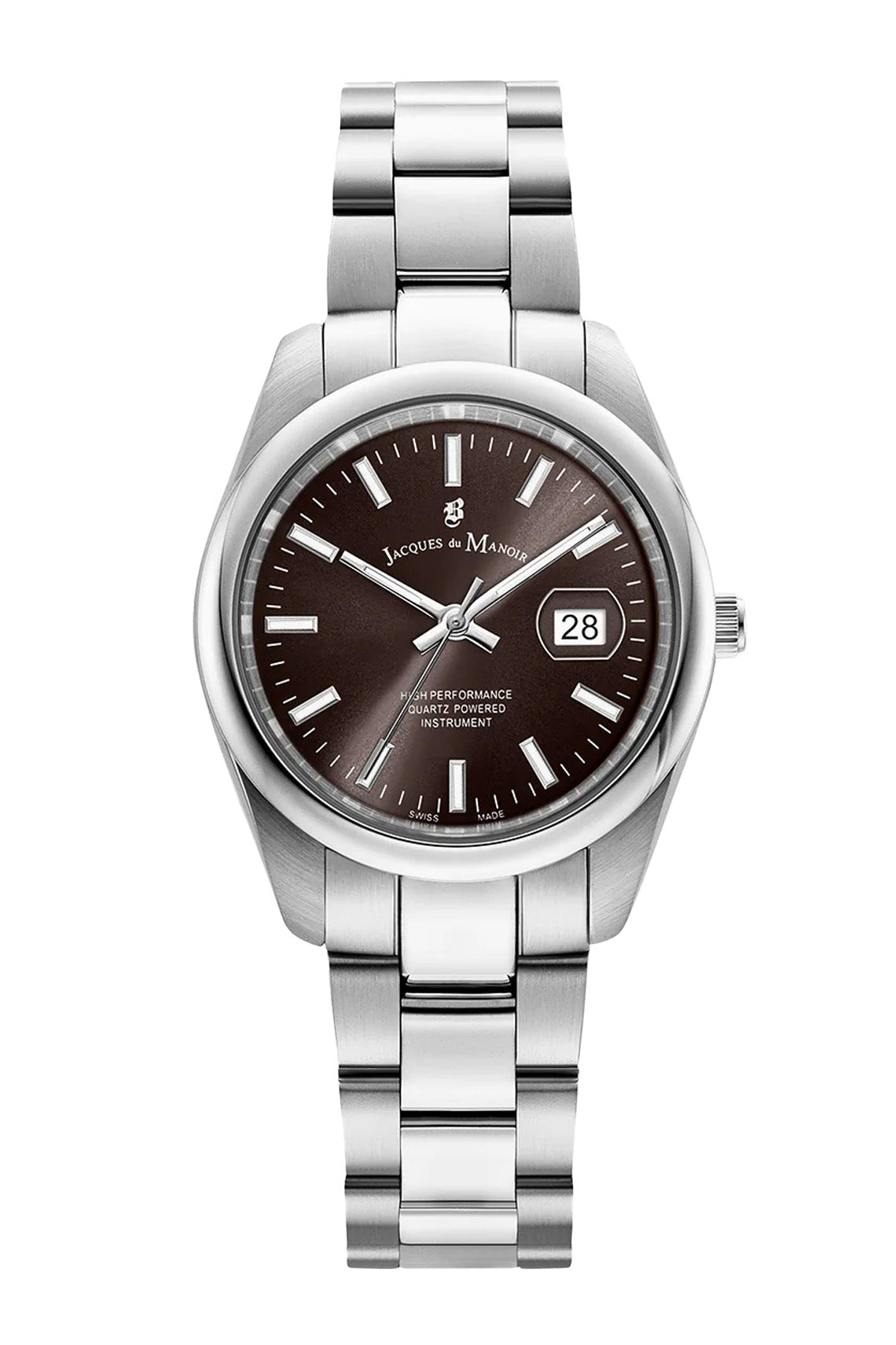 Jacques Du Manoir Swiss Inspiration Allure 32mm Black Dial Stainless Steel Strap Watch