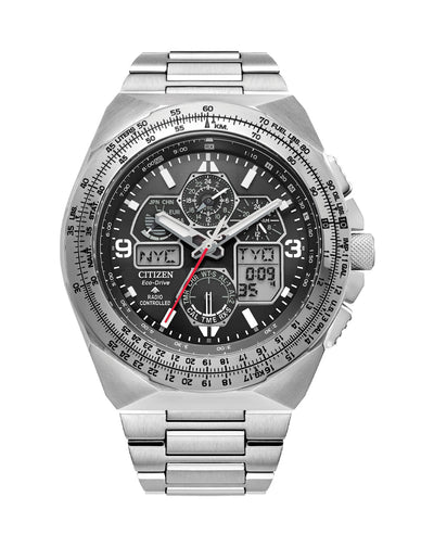 Citizen Promaster Eco-Drive Stainless Steel Black Dial Watch JY8120- 58E