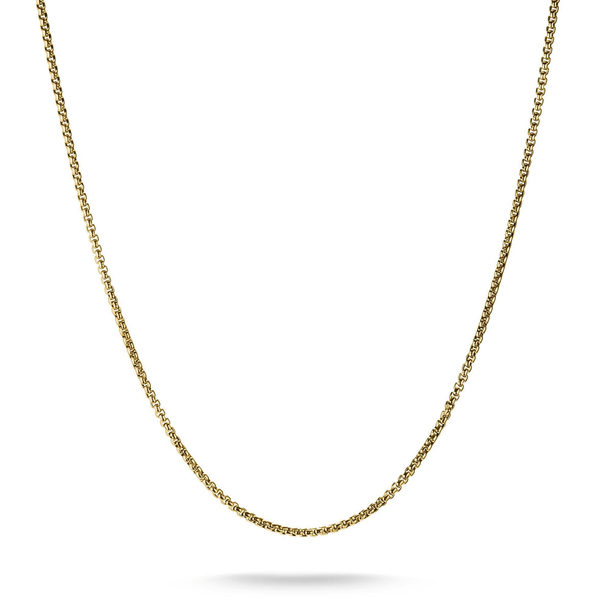 Thomas Sabo Gold-Tone Stainless Steel Box Chain Necklace 2mm TKE1108SY53 front packshot