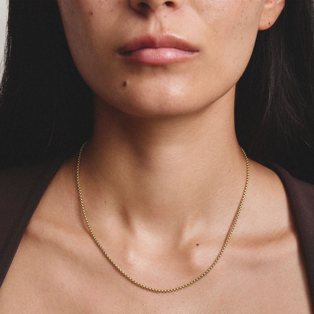 Thomas Sabo Gold-Tone Stainless Steel Box Chain Necklace 2mm TKE1108SY53 view 3