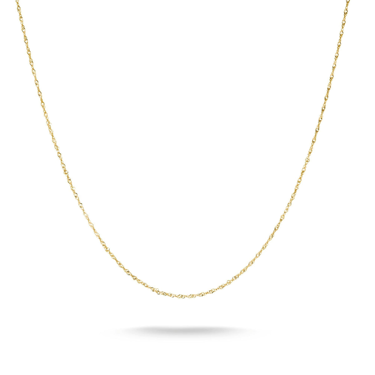 Thomas Sabo Gold-Tone Stainless Steel Singapore Chain Necklace 1.7mm TKE2284SY45 TKE2284SY45 front packshot