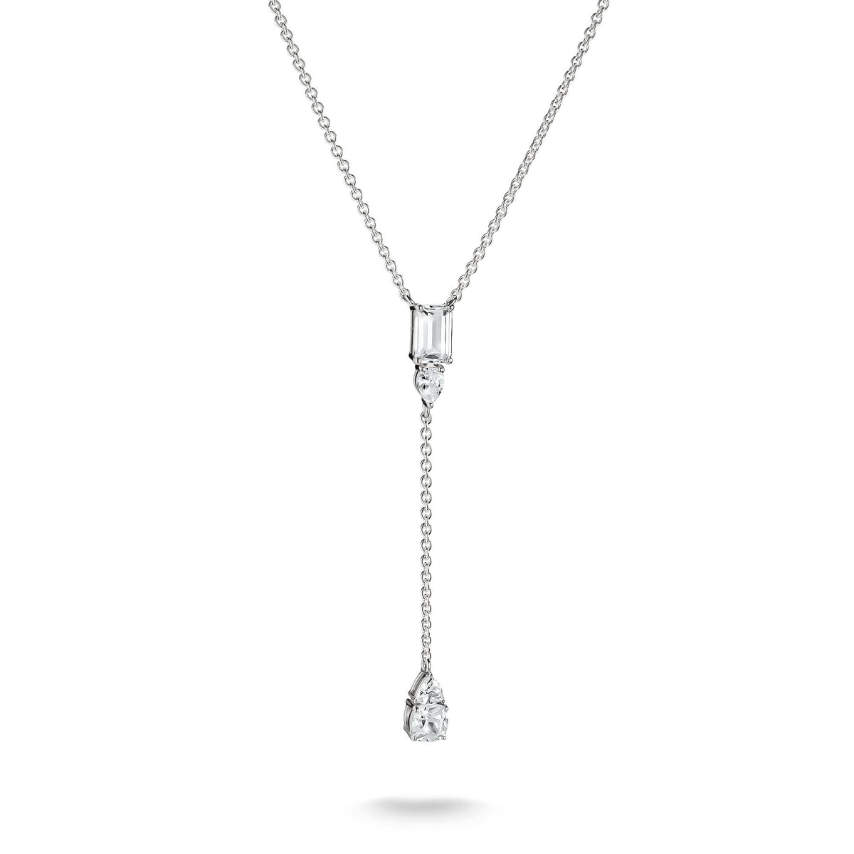 THOMAS SABO Y Necklace with White Zirconia Stones Silver
