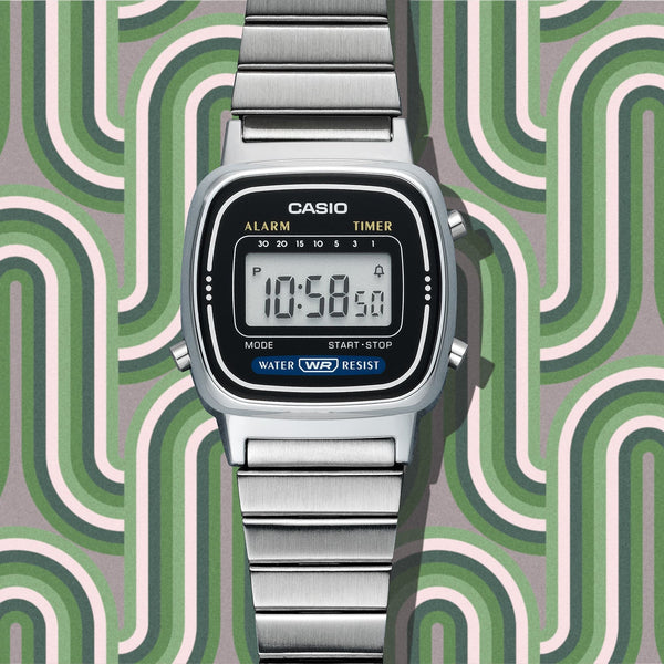 Casio Silver Stainless Steel Watch LA670WA-1UR