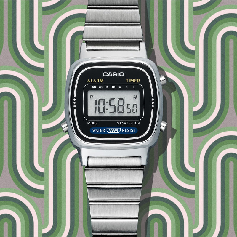 Casio Silver Stainless Steel Watch LA670WA-1UR