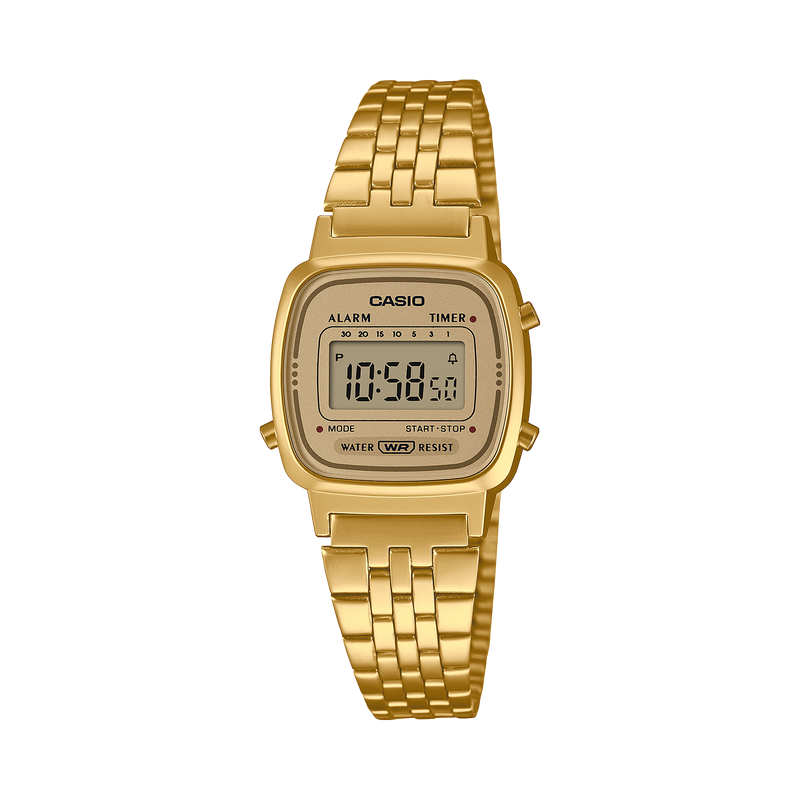 Casio Vintage Gold Stainless Steel Mesh Band Watch LA670WETG-9A