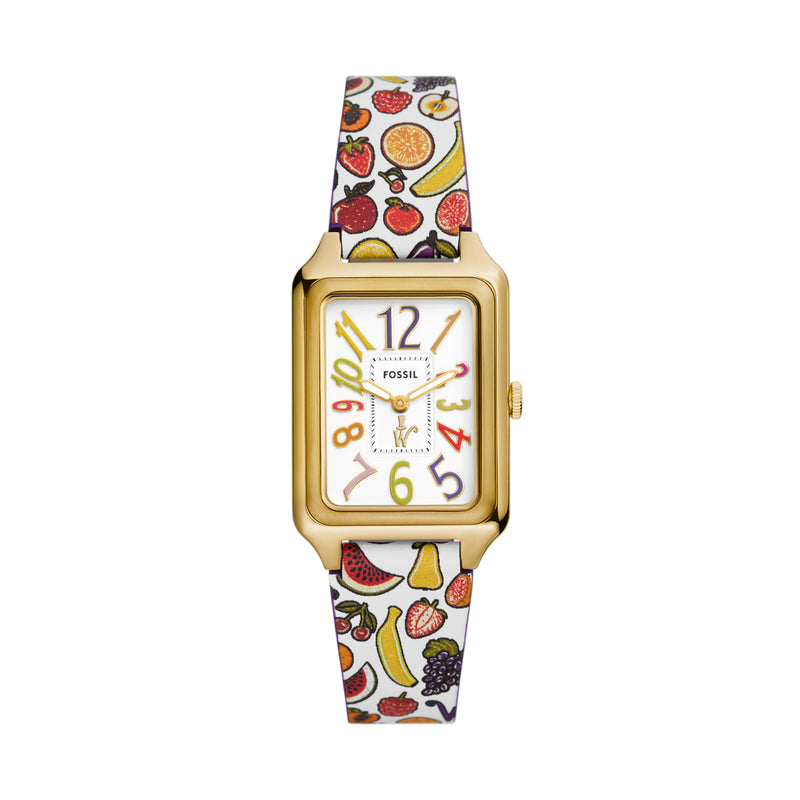 Fossil Willy Wonka Limited Edition Two-Hand Multicolour Print Leather Watch LE1191