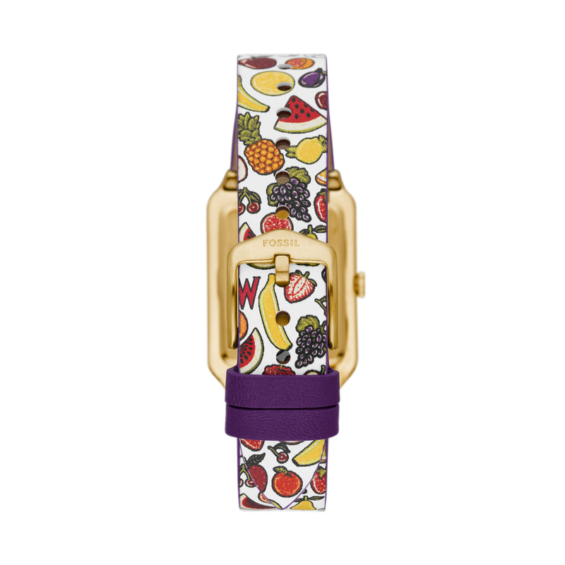 Fossil Willy Wonka Limited Edition Two-Hand Multicolour Print Leather Watch LE1191