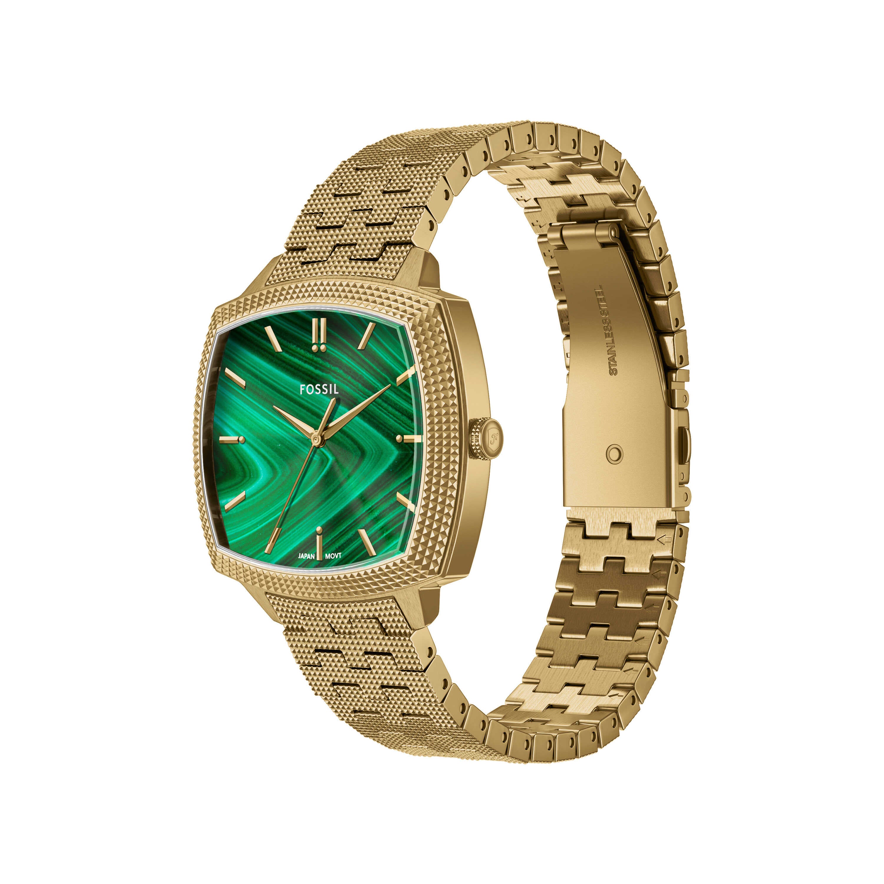Fossil Machine Luxe Green Dial Gold Stainless Steel Watch LE1217