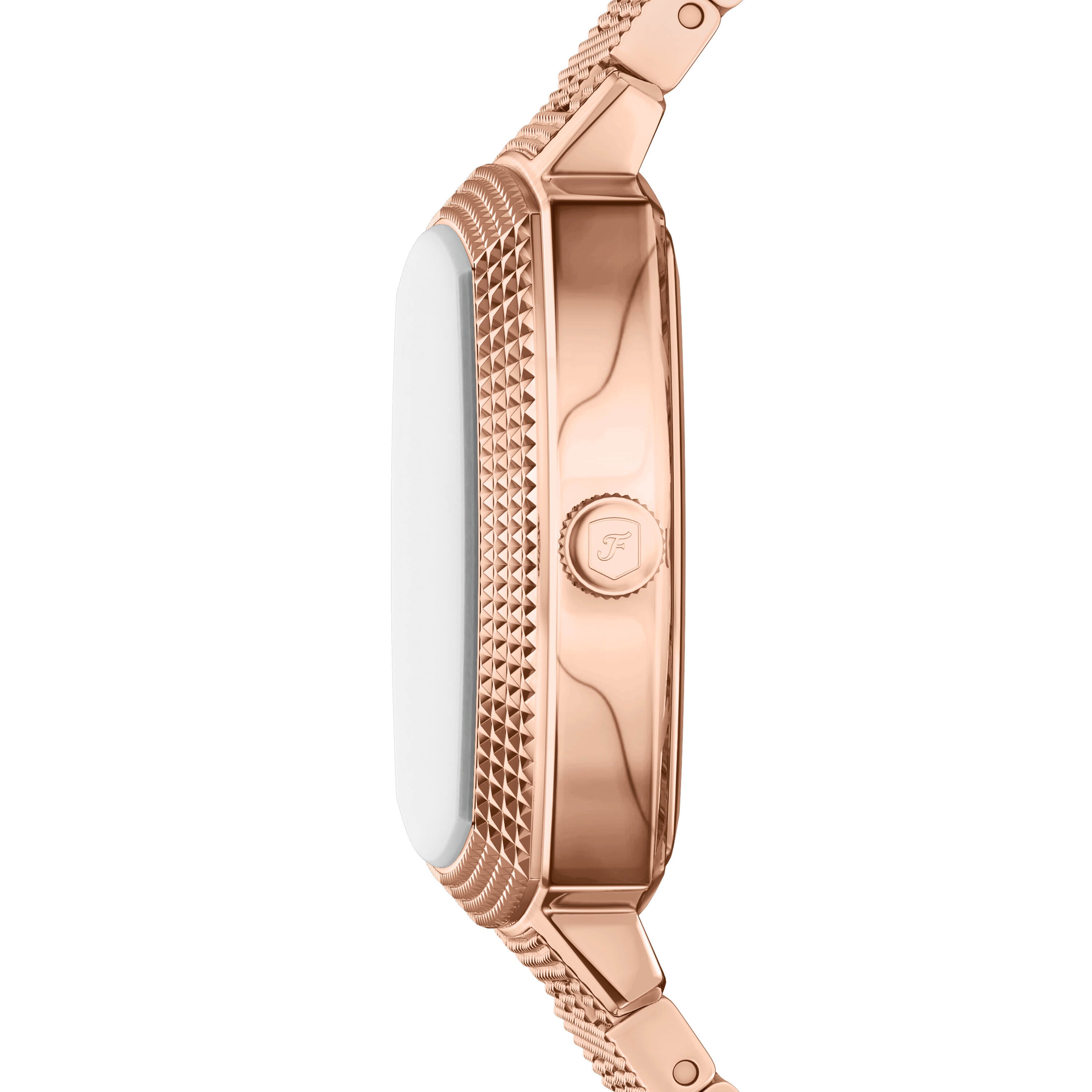 Fossil Machine Luxe Black Dial Rose Gold Stainless Steel Watch LE1226