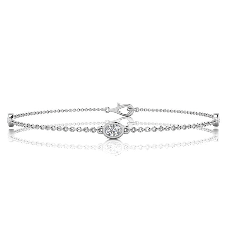 0.25ct Lab Grown Diamond Bracelet in 9K White Gold